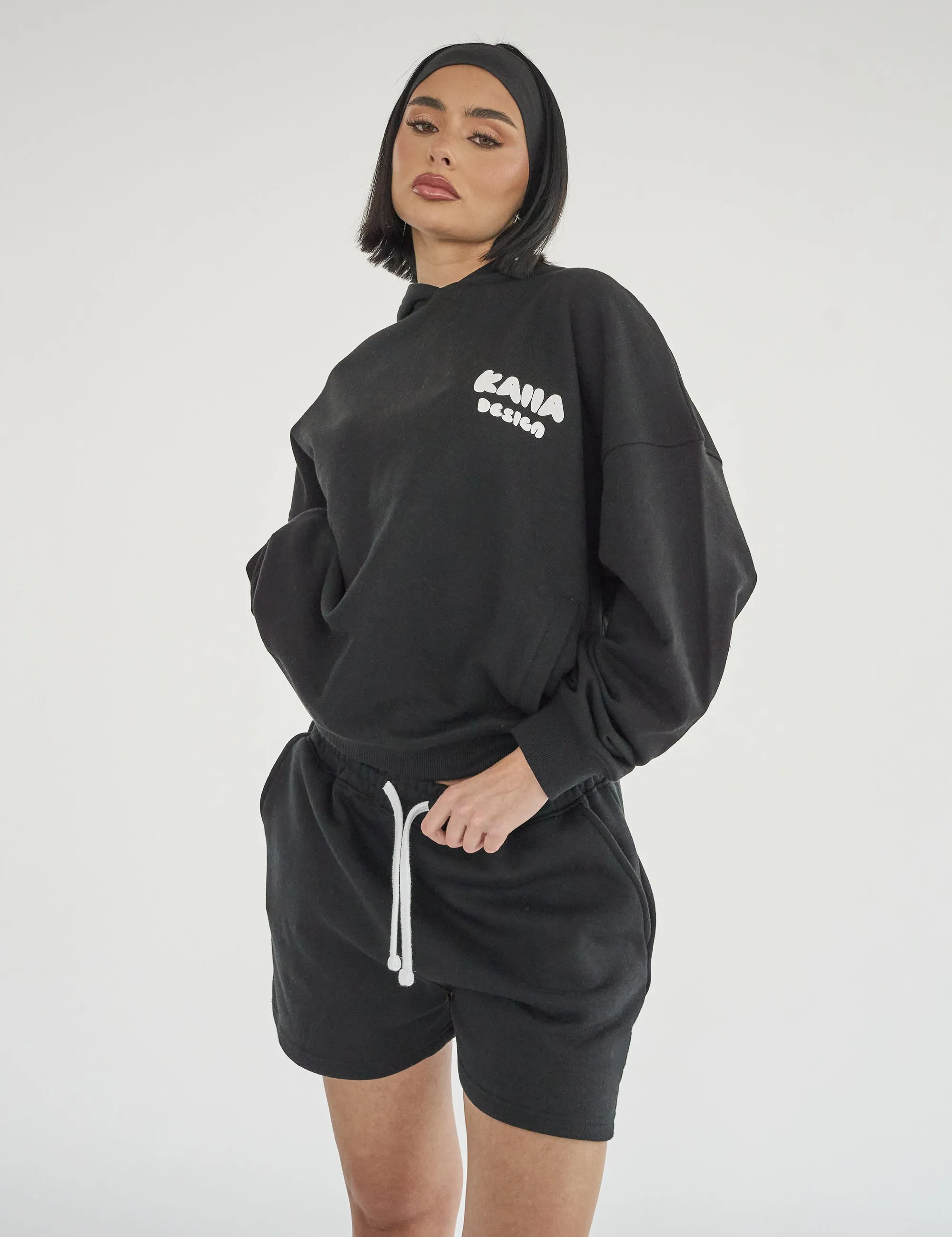 Kaiia Design Bubble Logo Oversized Hoodie Black sold by Public Desire product image thumbnail 2