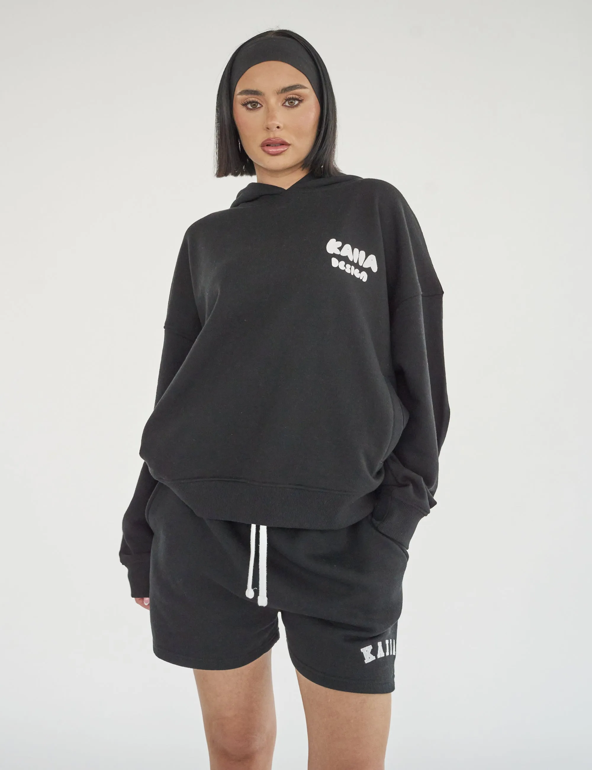 Kaiia Design Bubble Logo Oversized Hoodie Black sold by Public Desire product image thumbnail 4