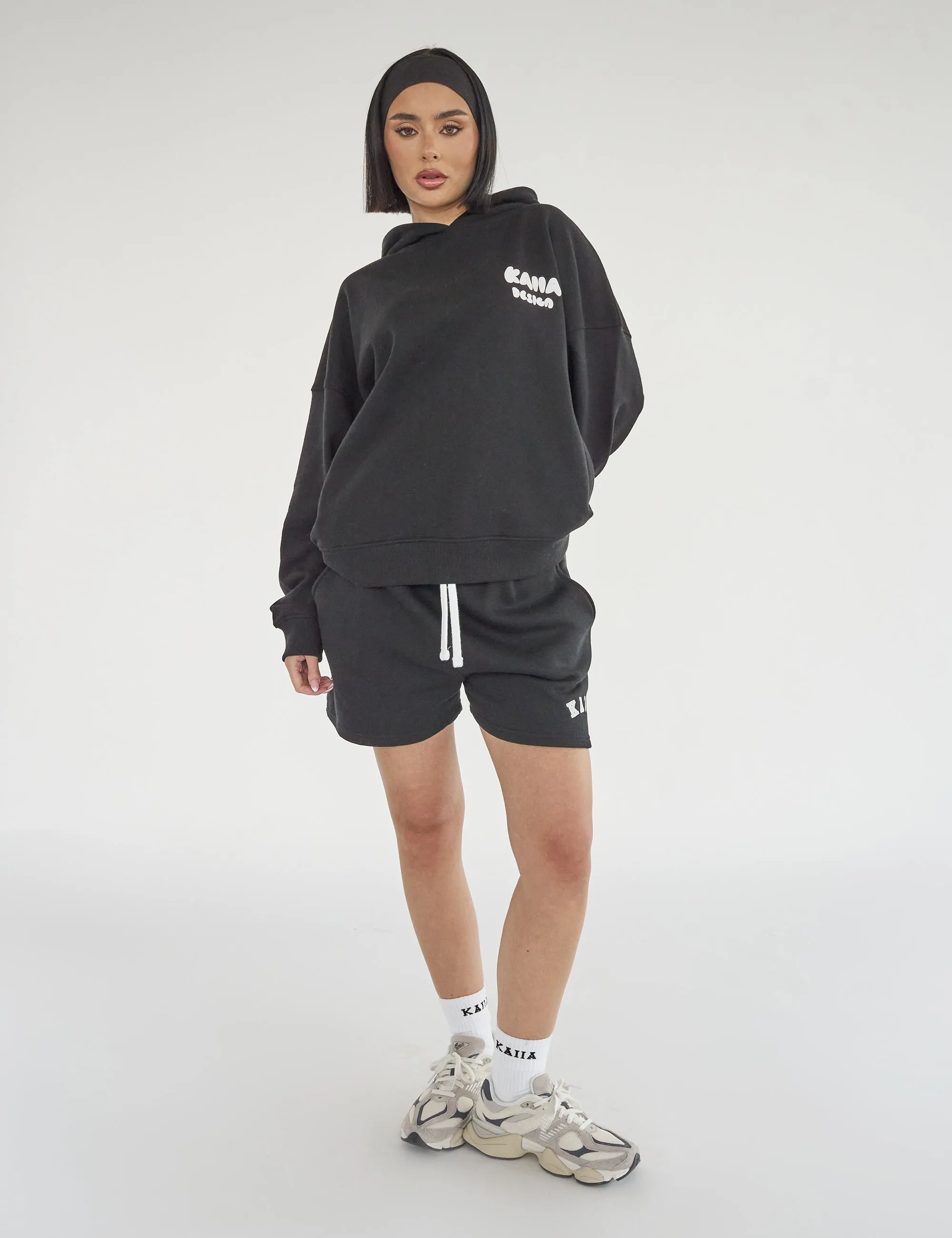 Kaiia Design Bubble Logo Oversized Hoodie Black sold by Public Desire product image thumbnail 3