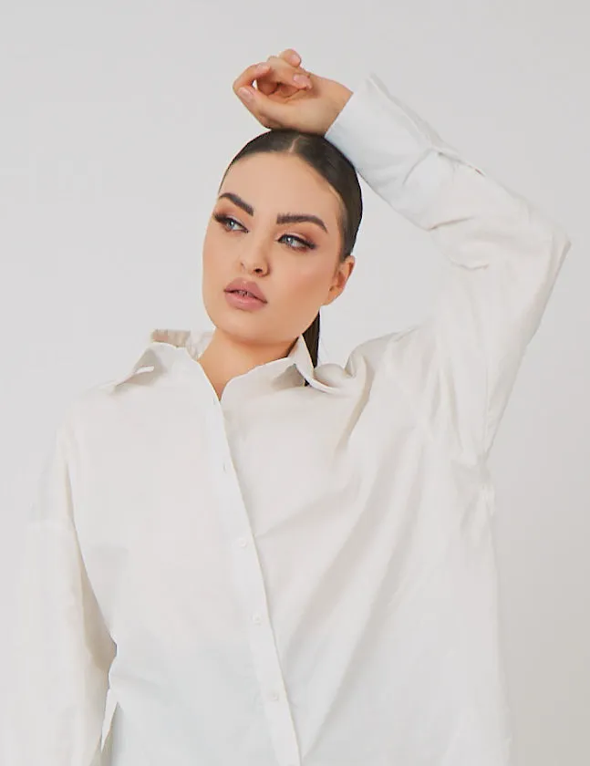 Oversized Poplin Shirt White sold by Public Desire product image thumbnail 4