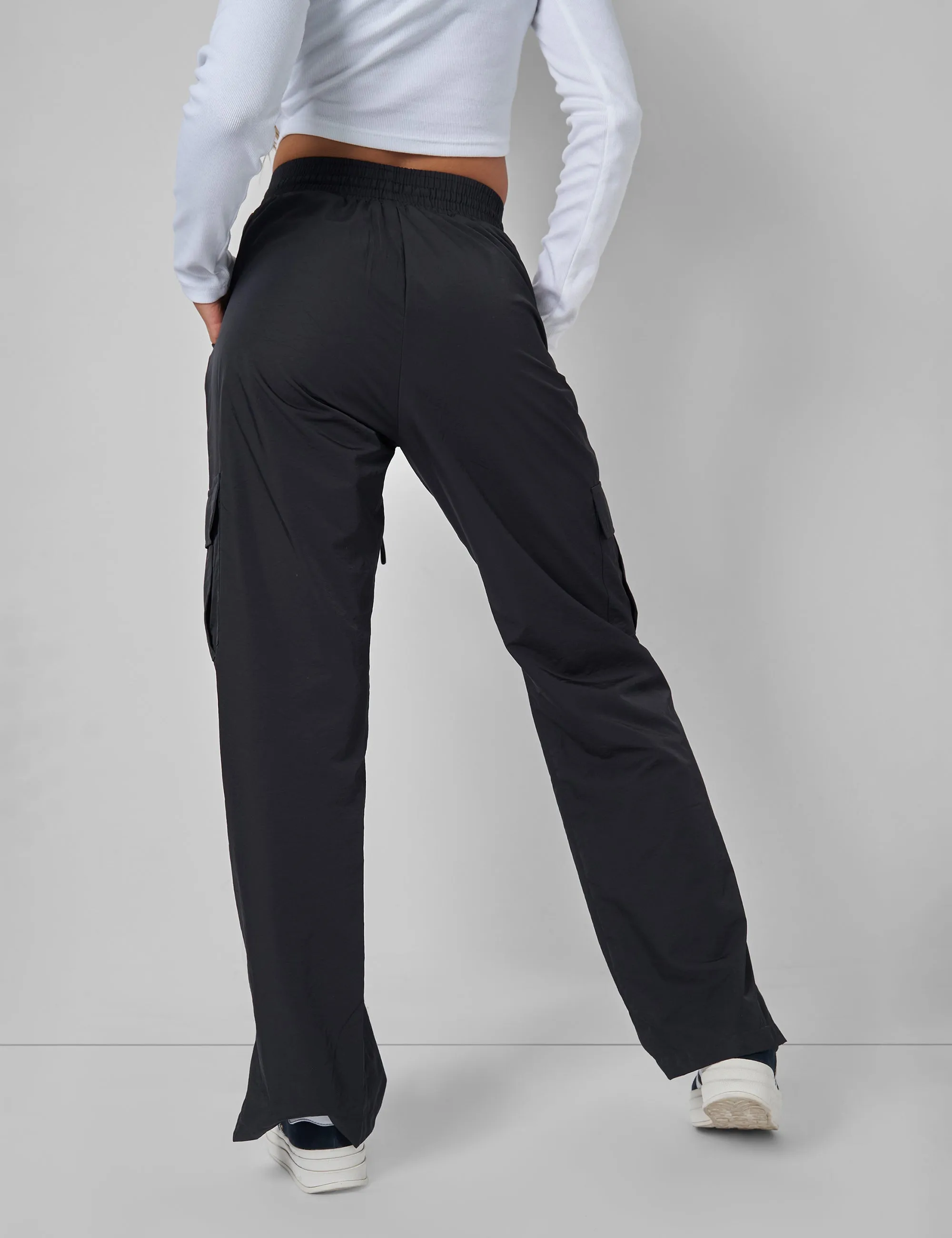 Split Hem Cargo Trousers Black sold by Public Desire product image thumbnail 5