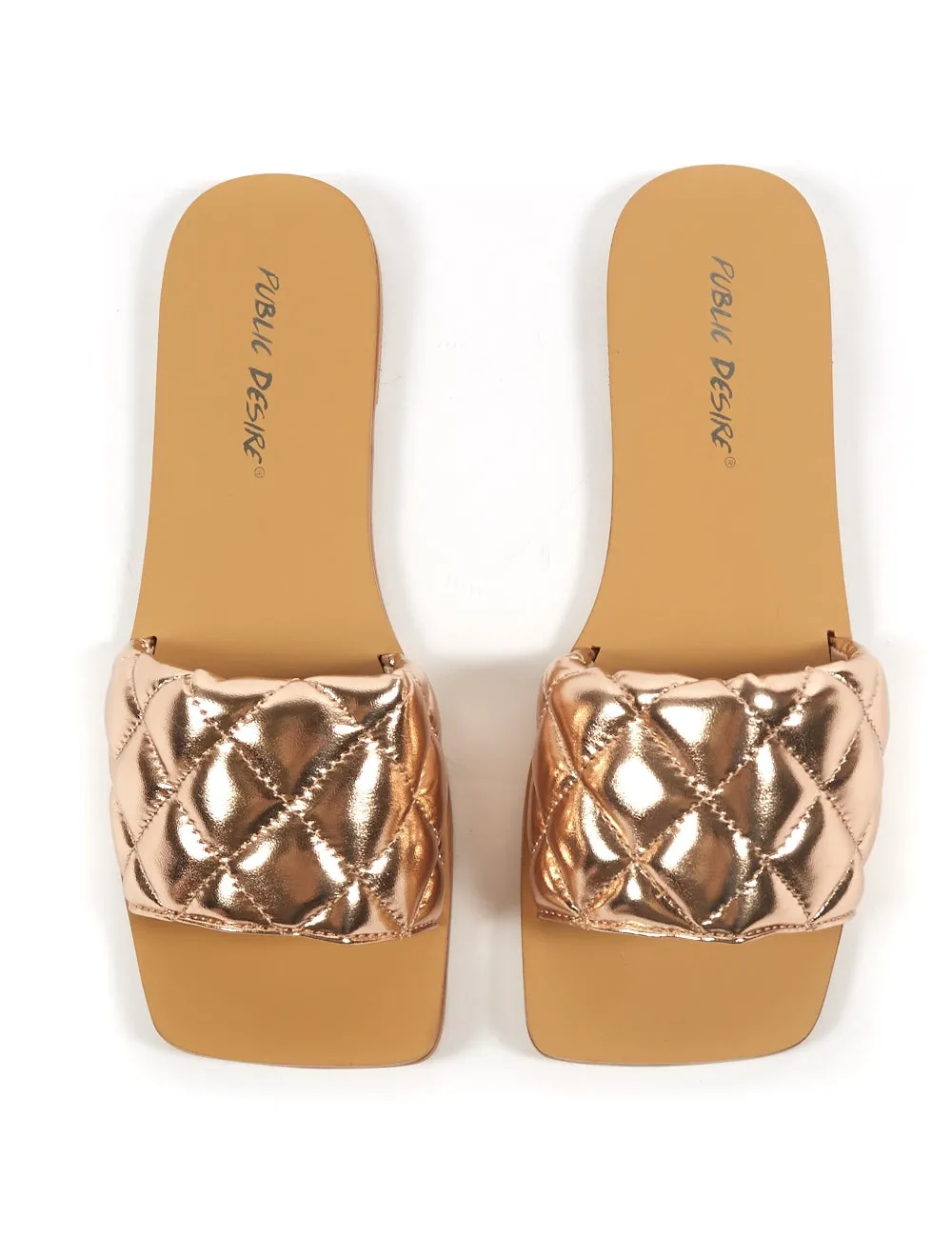 Cloud Rose Gold Slider Sandal sold by Public Desire product image thumbnail 5