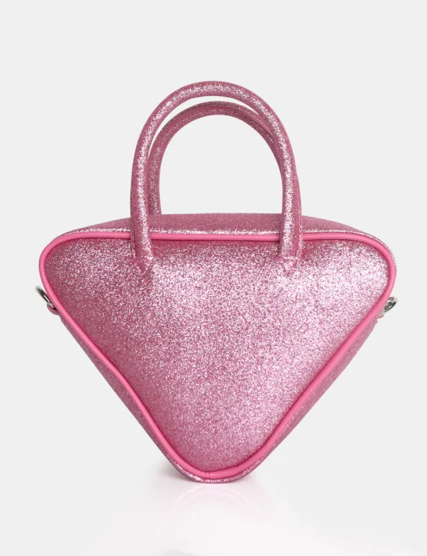The Diana Pink Glitter Triangle Grab Bag sold by Public Desire