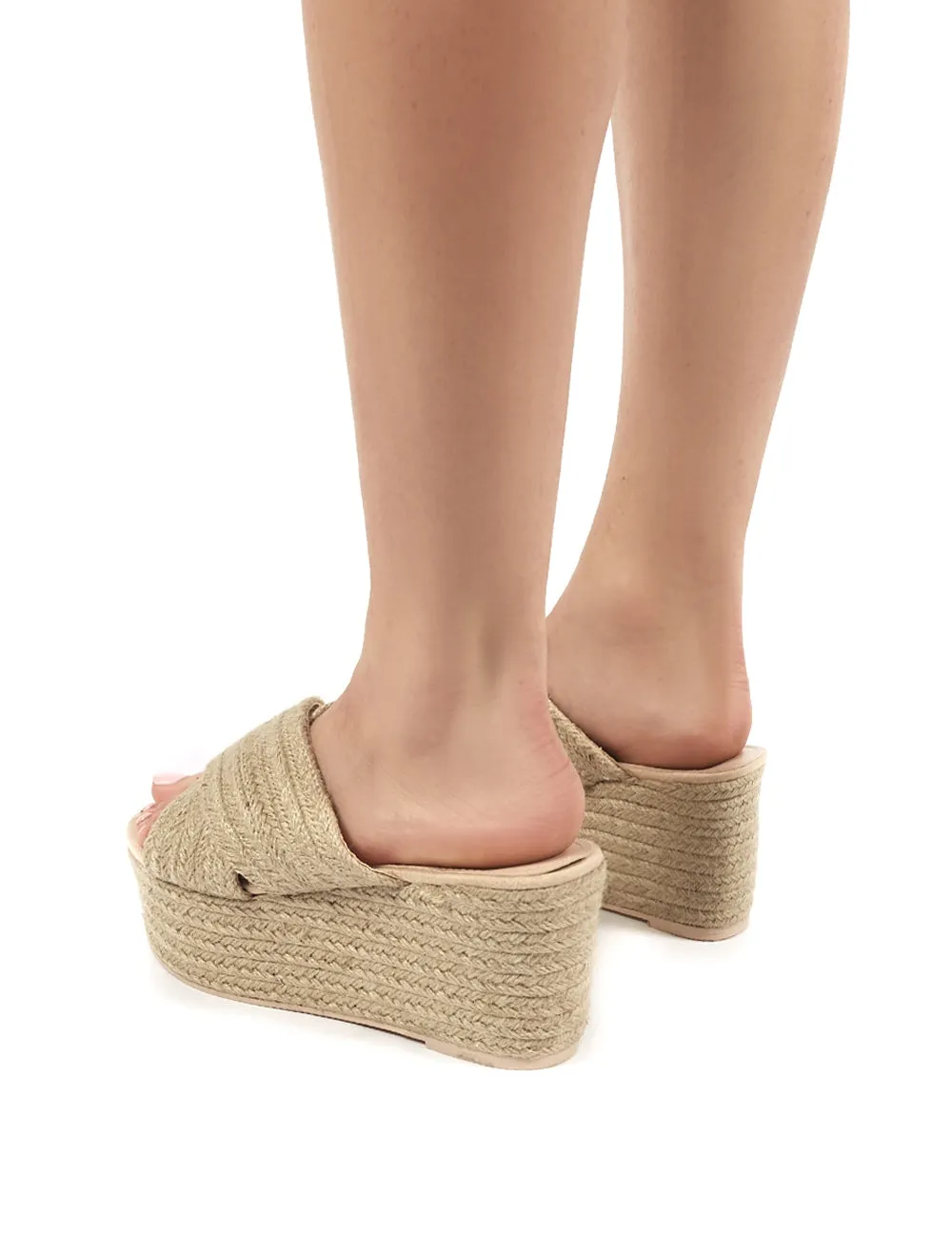 Breeze Nude Cross Over Espadrille Flatform Sandals sold by Public Desire product image thumbnail 4