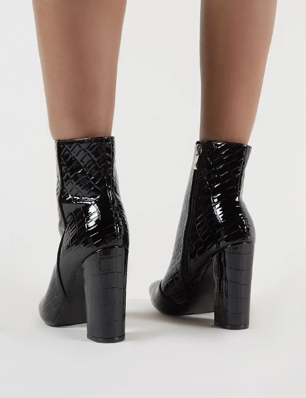 Presley Ankle Boots in Black Croc sold by Public Desire product image thumbnail 4