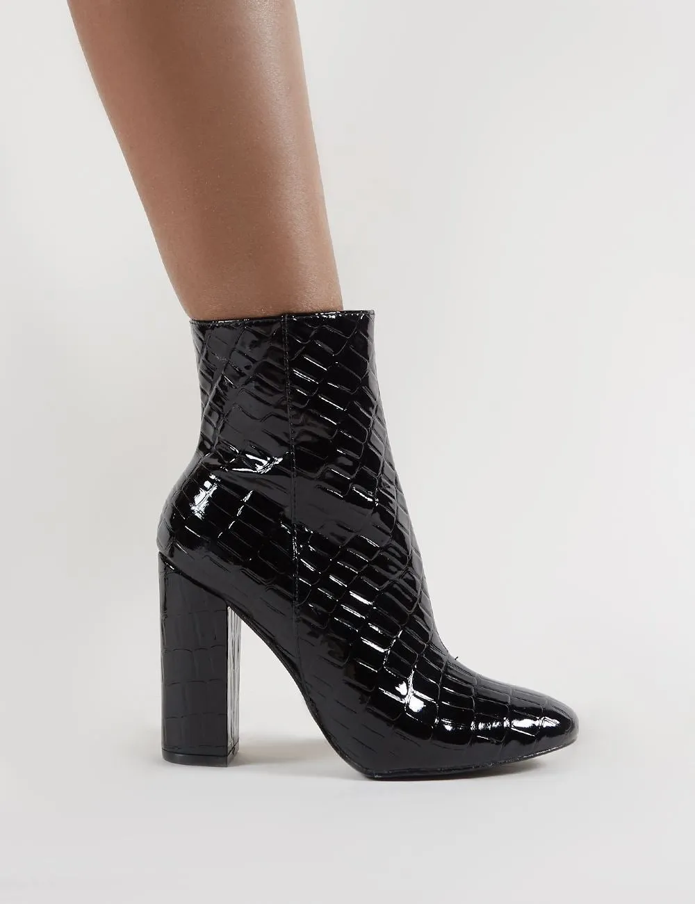 Presley Ankle Boots in Black Croc sold by Public Desire product image thumbnail 5