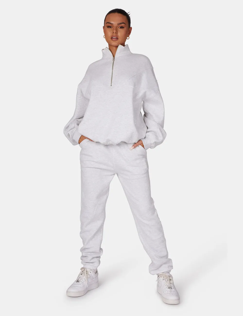 90S Oversized Joggers Oatmeal Marl sold by Public Desire
