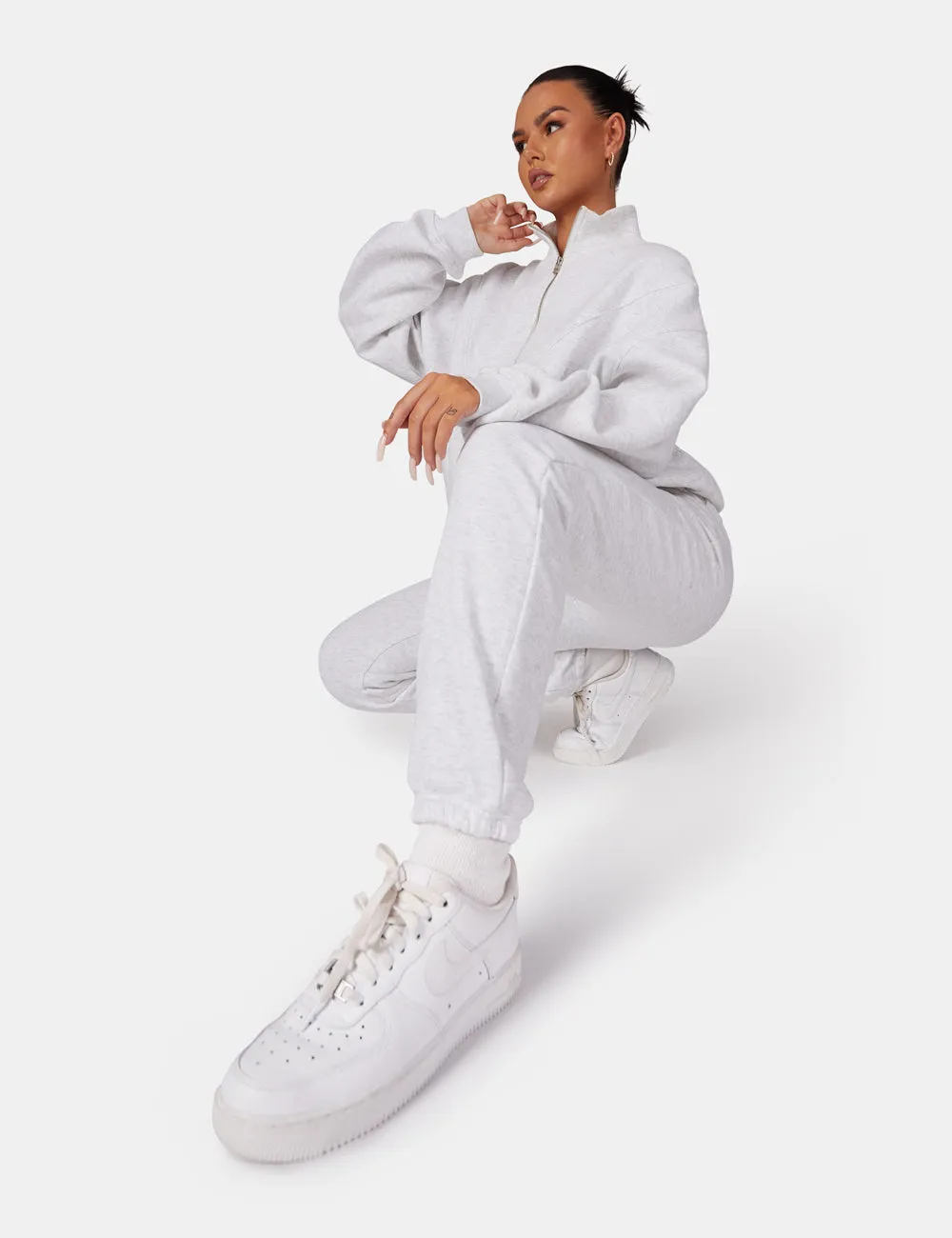 90S Oversized Joggers Oatmeal Marl sold by Public Desire product image thumbnail 2