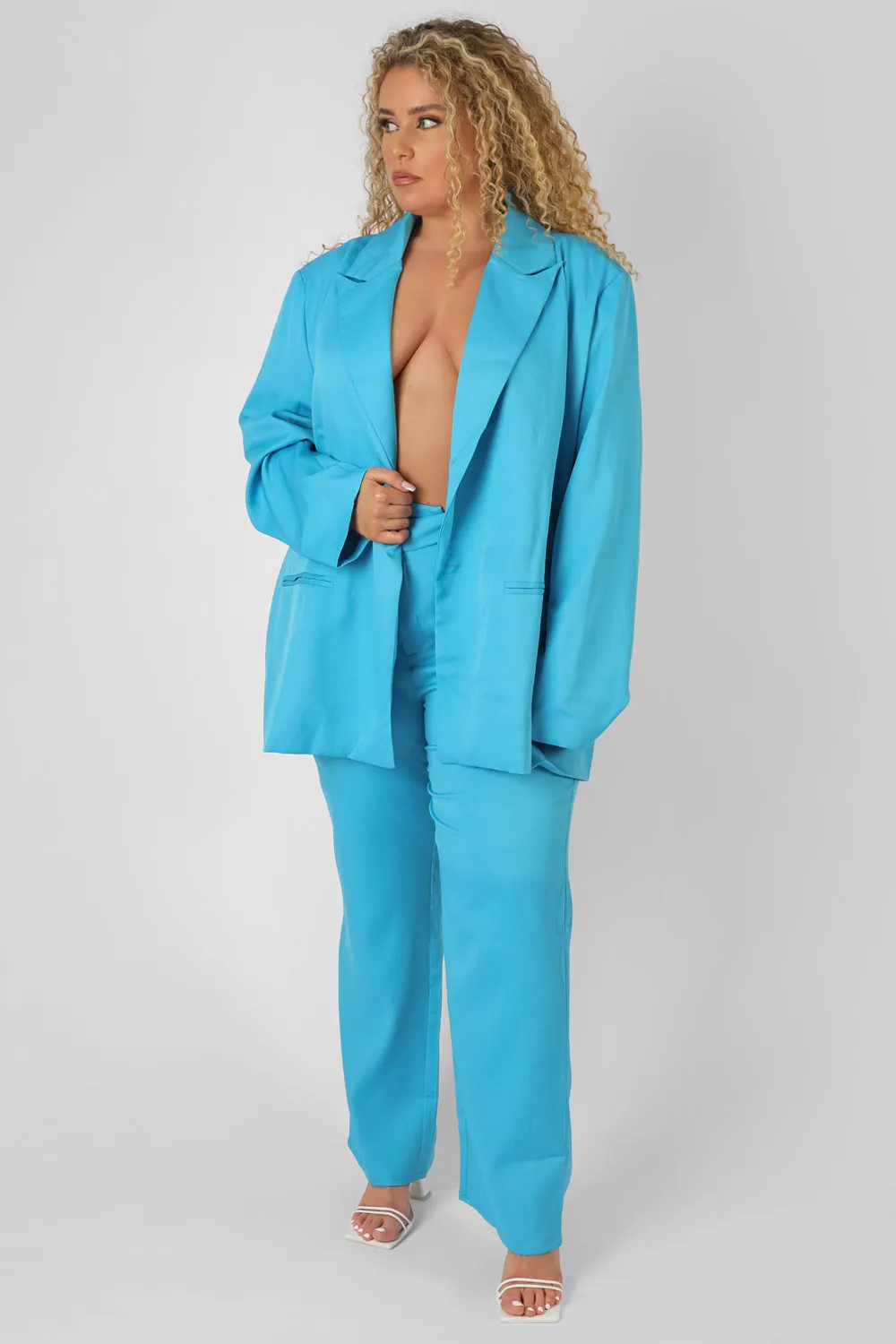 Curve Oversized Blazer Blue sold by Public Desire product image thumbnail 3