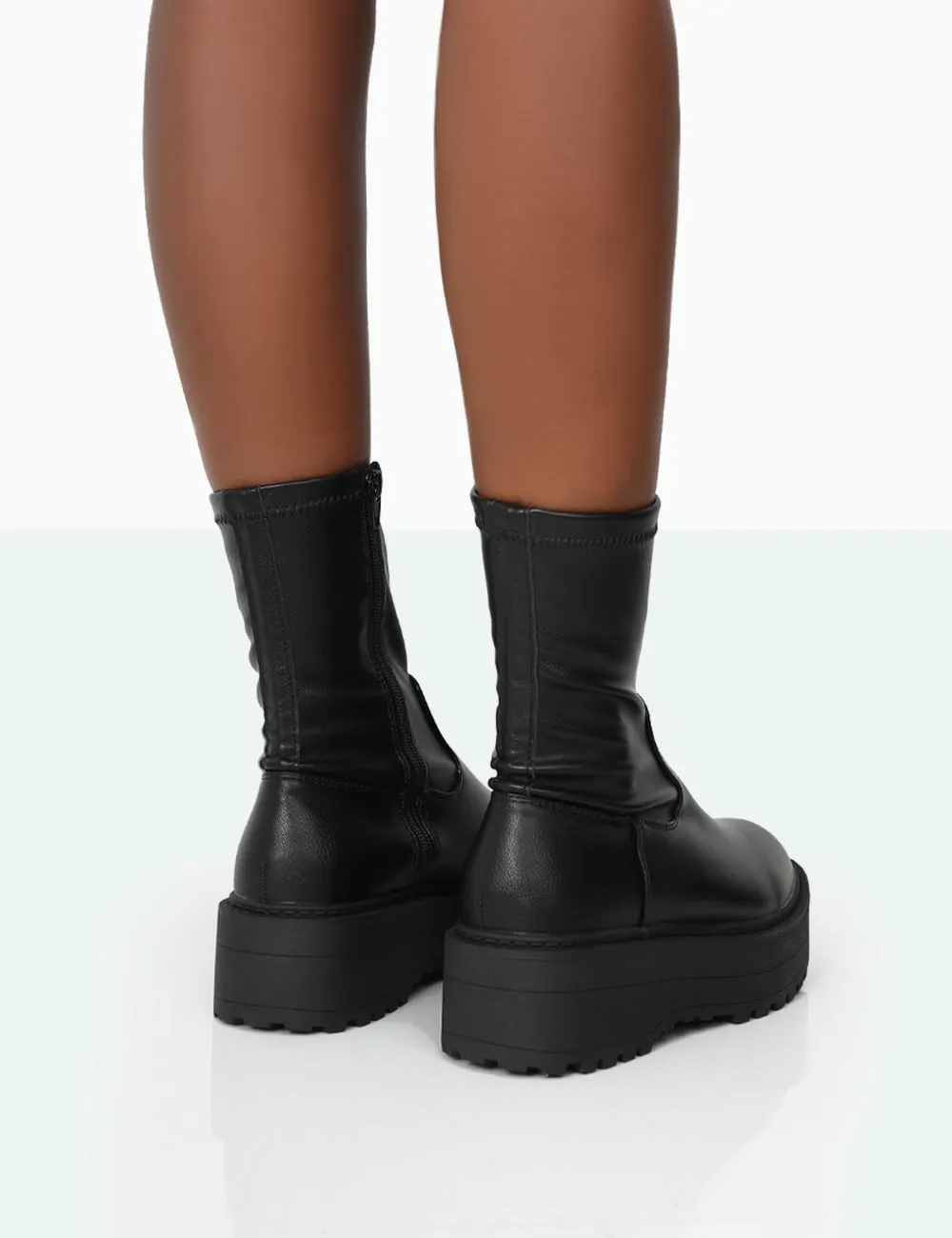Auden Wide Fit Black Chunky Sole Ankle Boots sold by Public Desire product image thumbnail 4