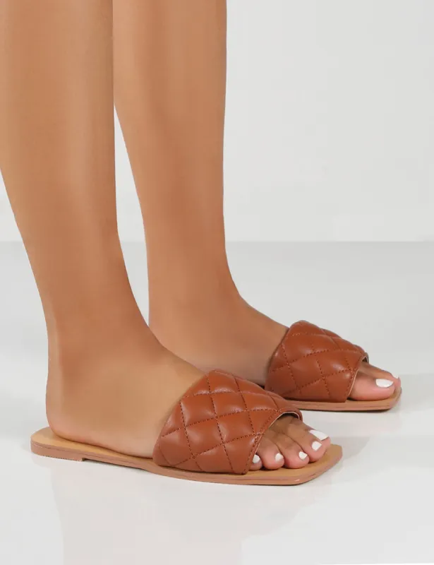 Cloud Tan Slider Sandal sold by Public Desire