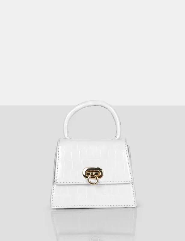 The Lilly White Textured Mini Bag sold by Public Desire