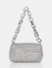 Dakota Silver Sparkly Diamante Rhinestone Chainmail Handbag sold by Public Desire