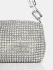 Dakota Silver Sparkly Diamante Rhinestone Chainmail Handbag sold by Public Desire
