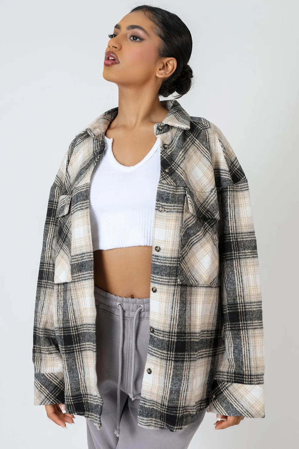 Check Shirt Grey sold by Public Desire product image thumbnail 2