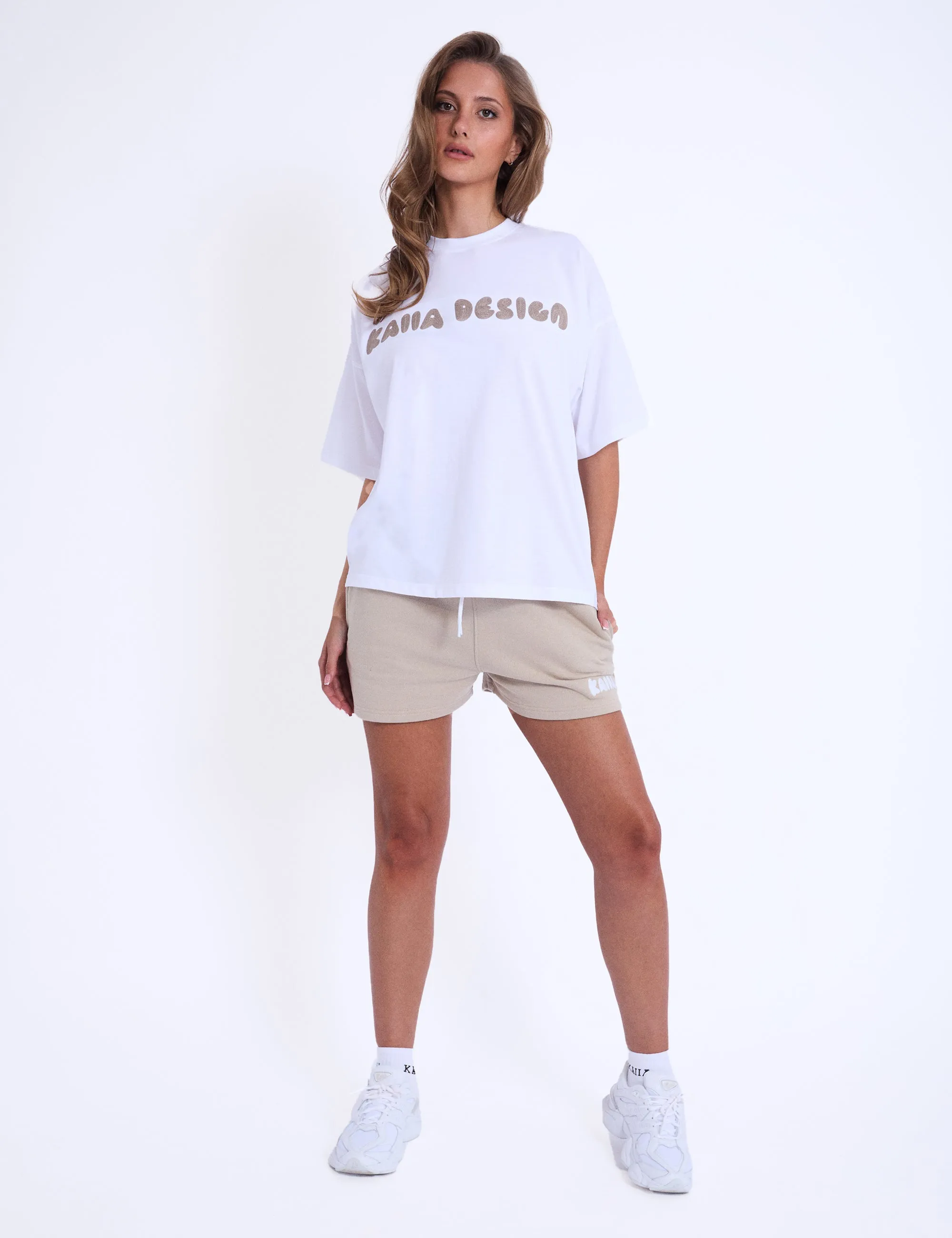 Kaiia Design Embroidered Bubble Oversized T-Shirt White & Light Stone sold by Public Desire product image thumbnail 4