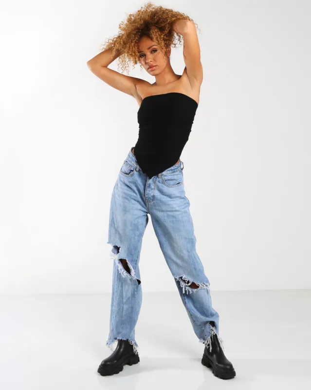 Amber x Public Desire Scarf top in black sold by Public Desire