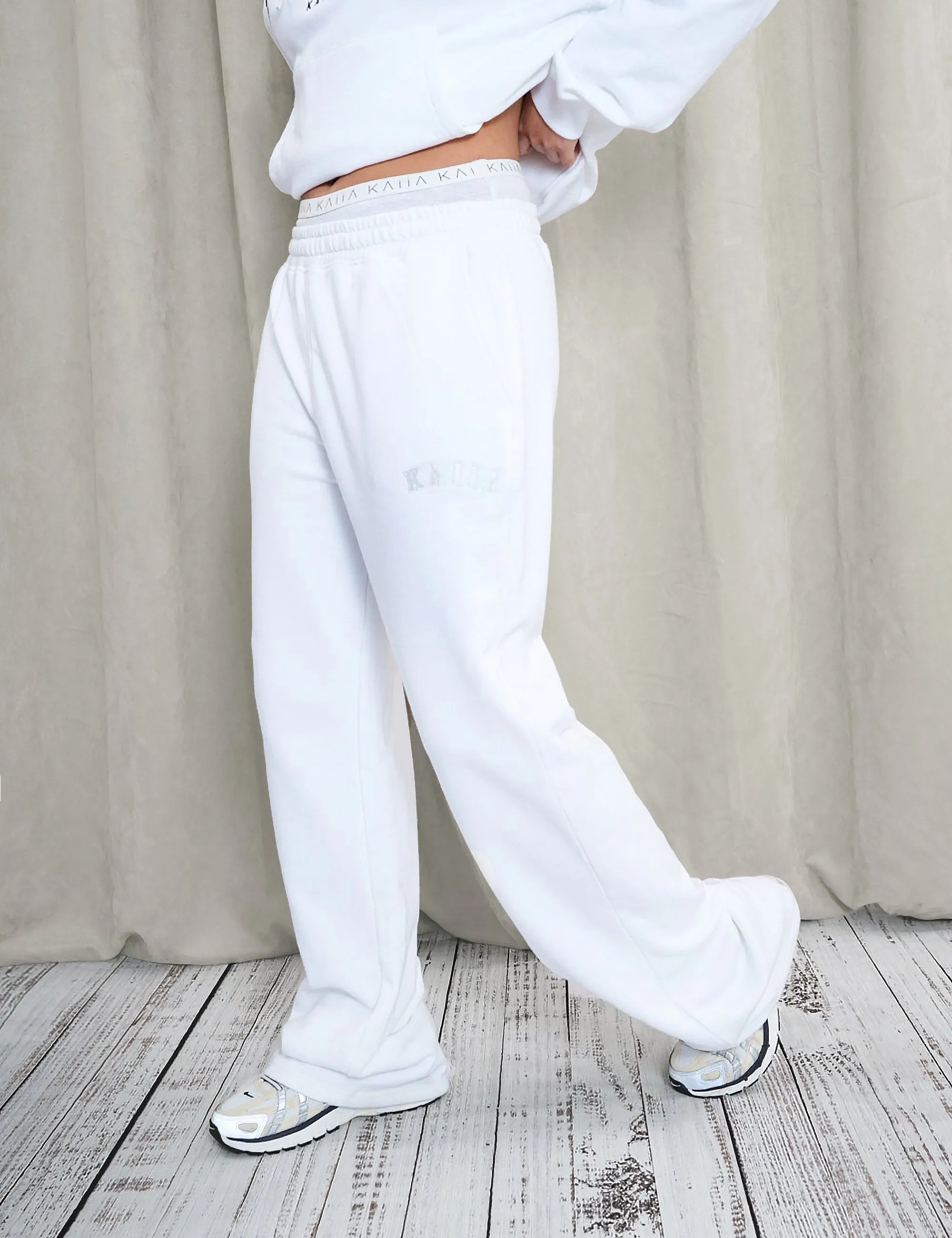 Kaiia Wide Leg Sweat Pants White sold by Public Desire product image thumbnail 2