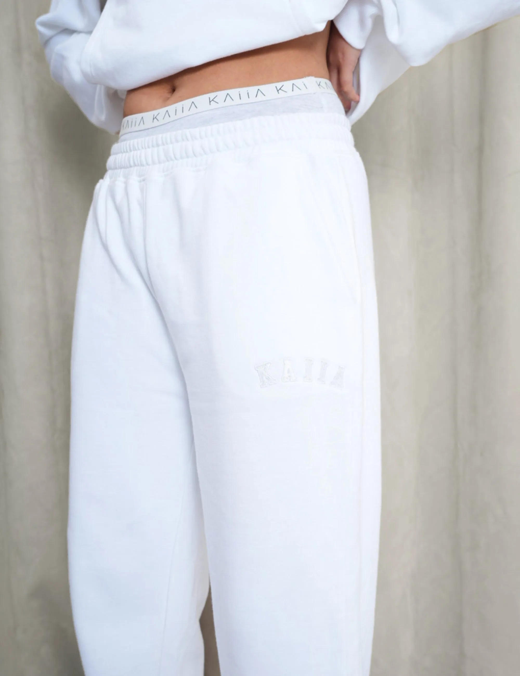 Kaiia Wide Leg Sweat Pants White sold by Public Desire product image thumbnail 4