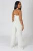 Cross Front Halter Wide Leg Jumpsuit White sold by Public Desire