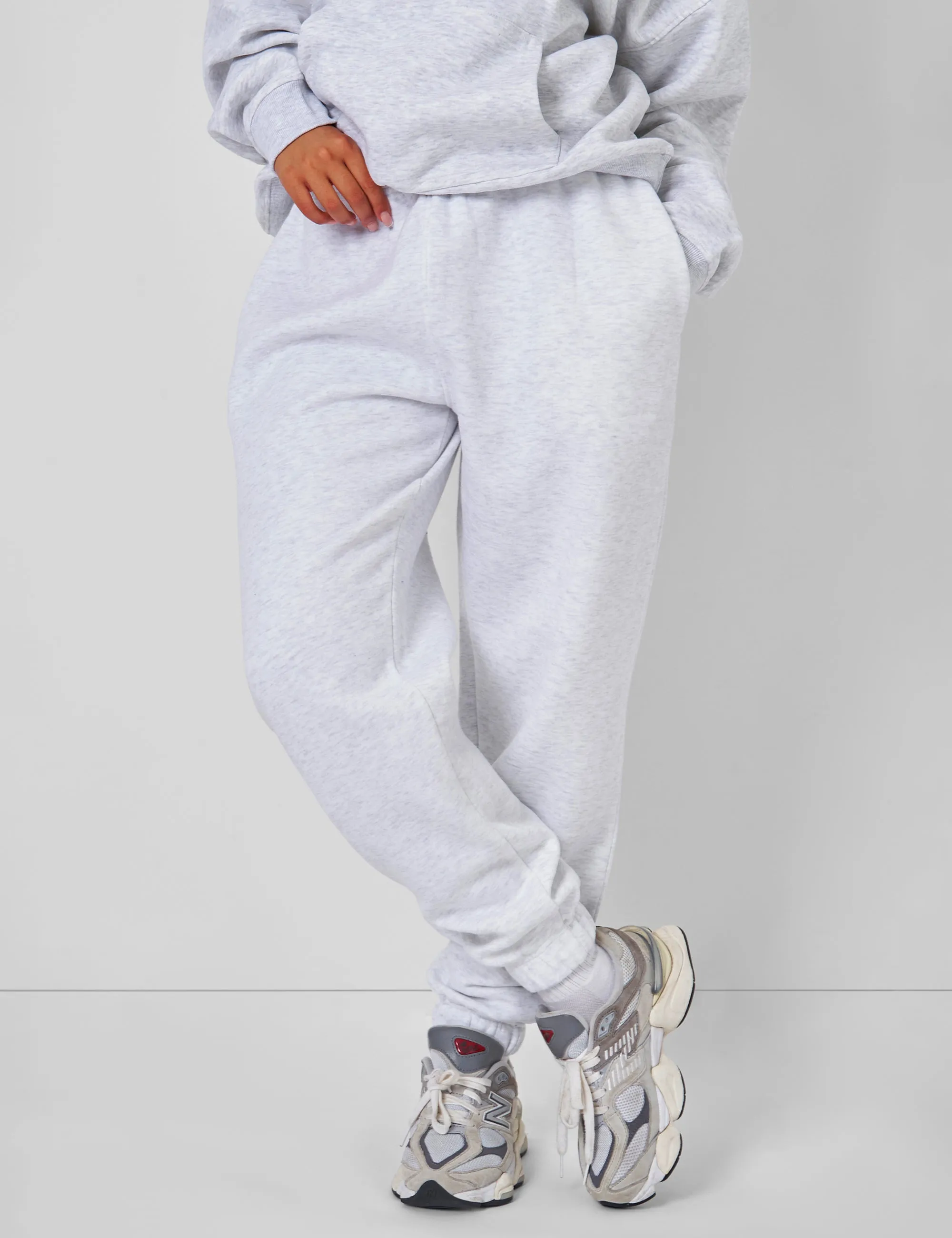Kaiia Relaxed Fit Cuffed Jogger Light Grey Marl sold by Public Desire product image thumbnail 2
