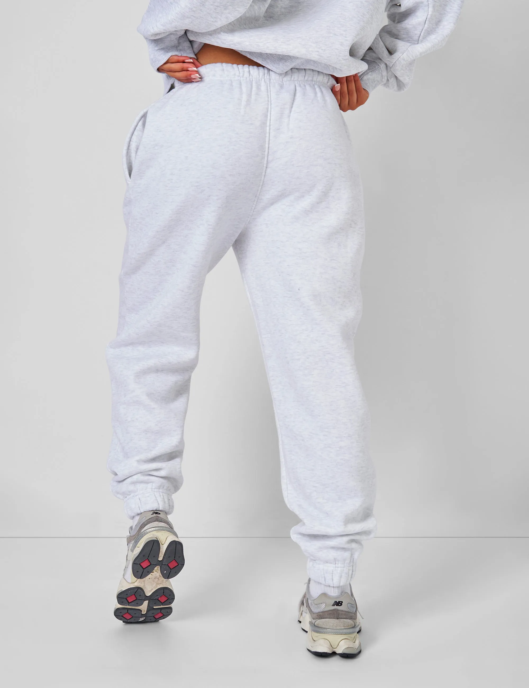 Kaiia Relaxed Fit Cuffed Jogger Light Grey Marl sold by Public Desire product image thumbnail 4