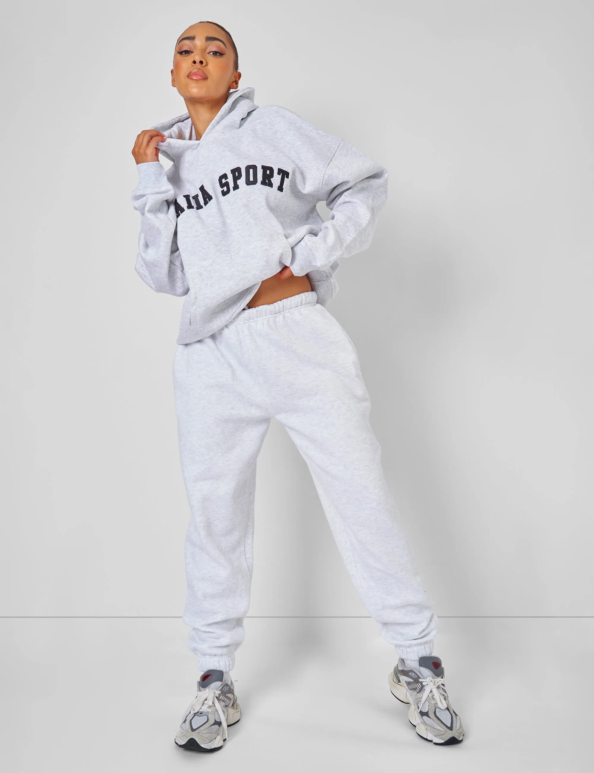 Kaiia Relaxed Fit Cuffed Jogger Light Grey Marl sold by Public Desire