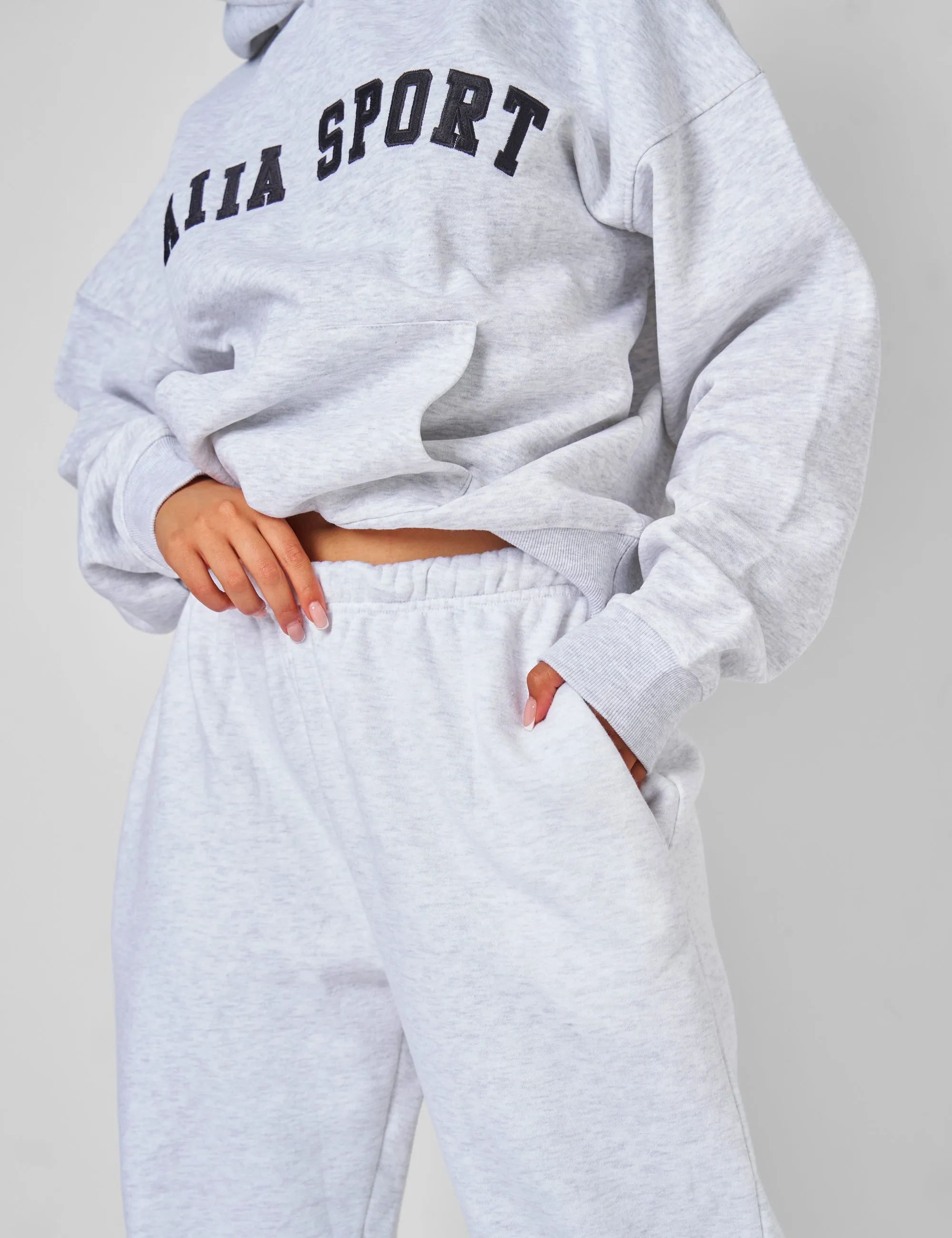 Kaiia Relaxed Fit Cuffed Jogger Light Grey Marl sold by Public Desire product image thumbnail 3