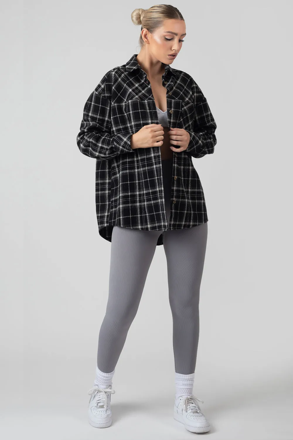 Check Shirt Black sold by Public Desire