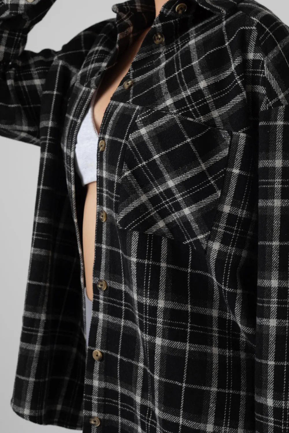 Check Shirt Black sold by Public Desire product image thumbnail 2