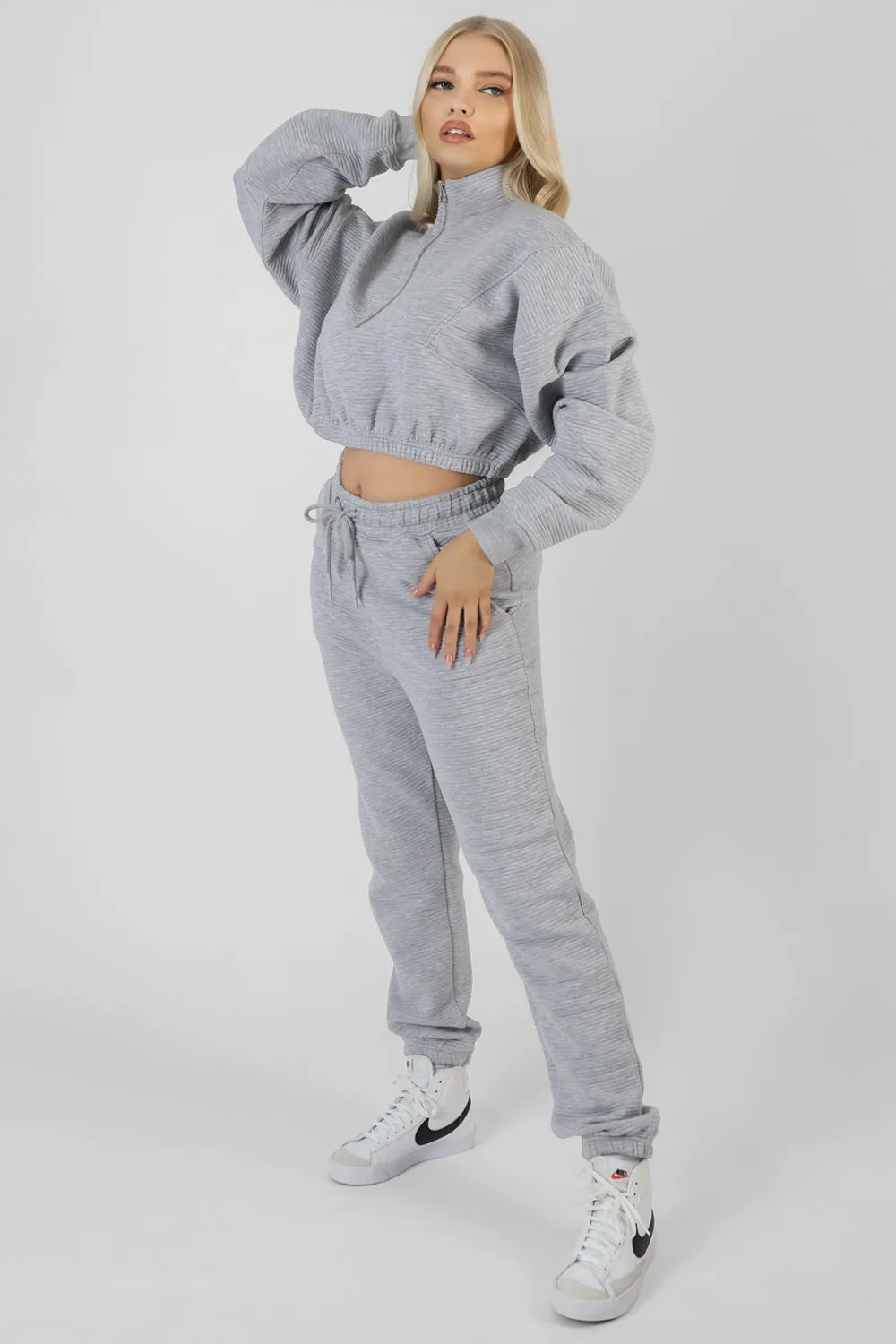 Oversized Rib 90'S Joggers Grey Marl sold by Public Desire product image thumbnail 3