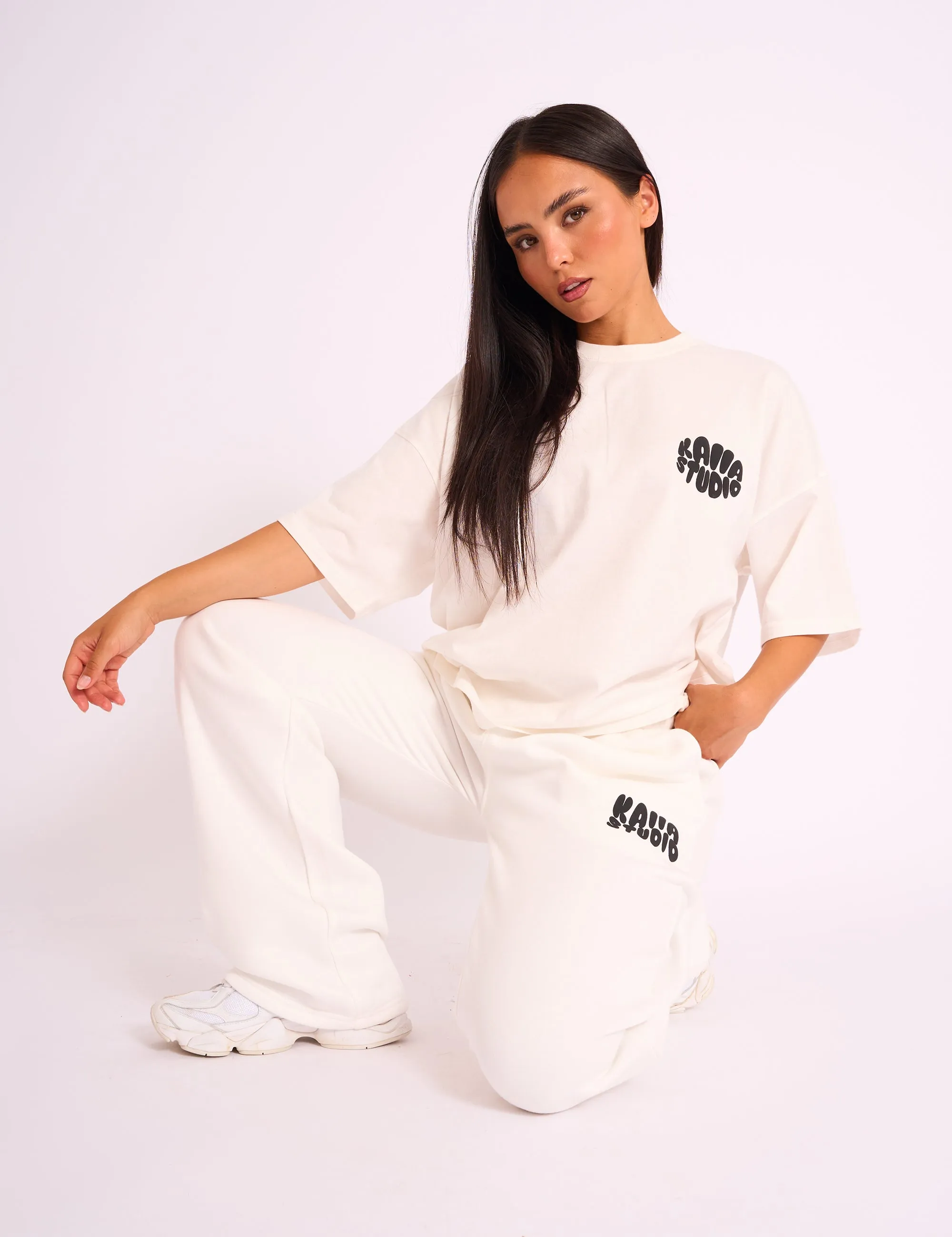 Kaiia Studio Bubble Logo Oversized Tee White & Black sold by Public Desire product image thumbnail 3