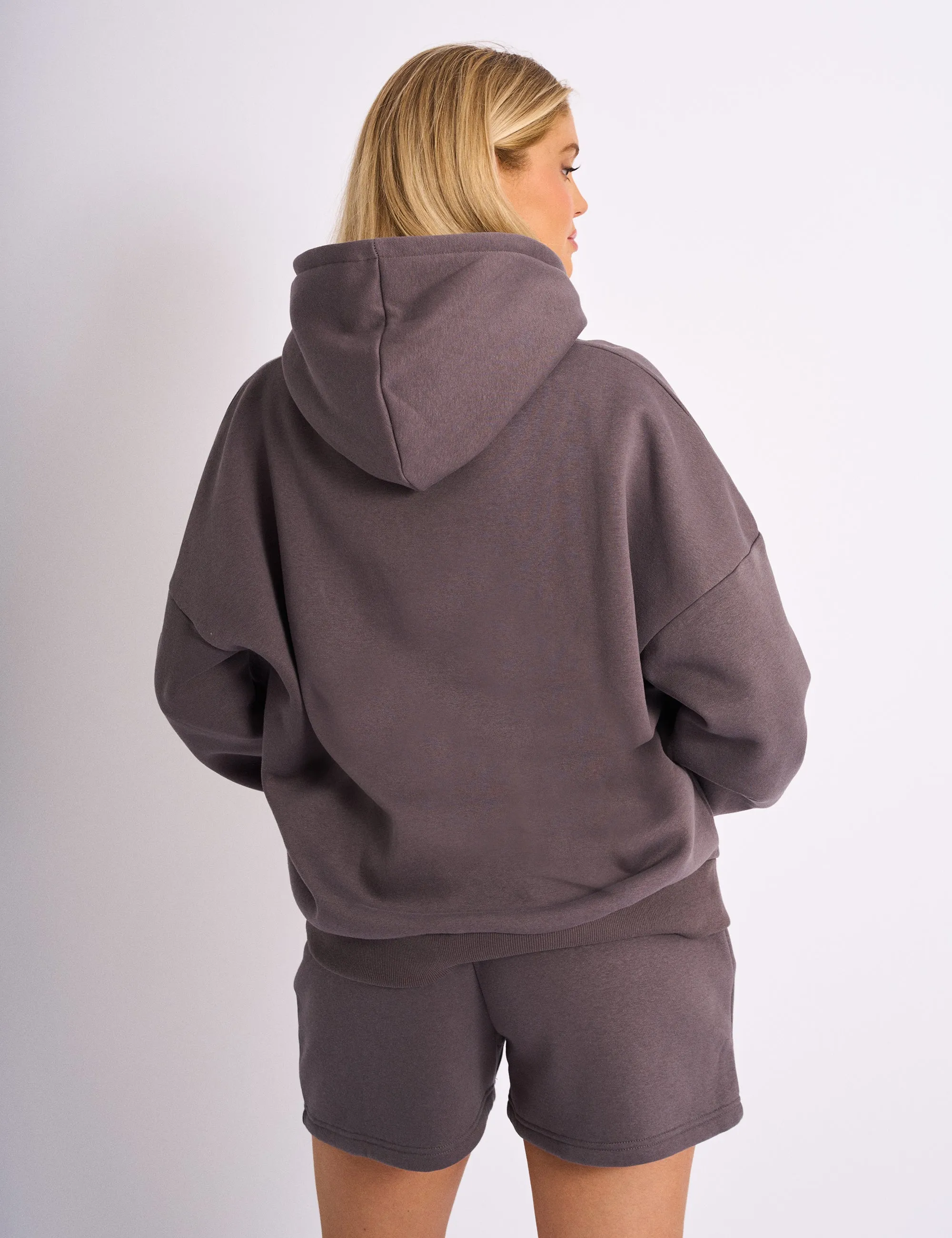 Kaiia Embossed Logo Oversized Hoodie Dark Grey sold by Public Desire product image thumbnail 3