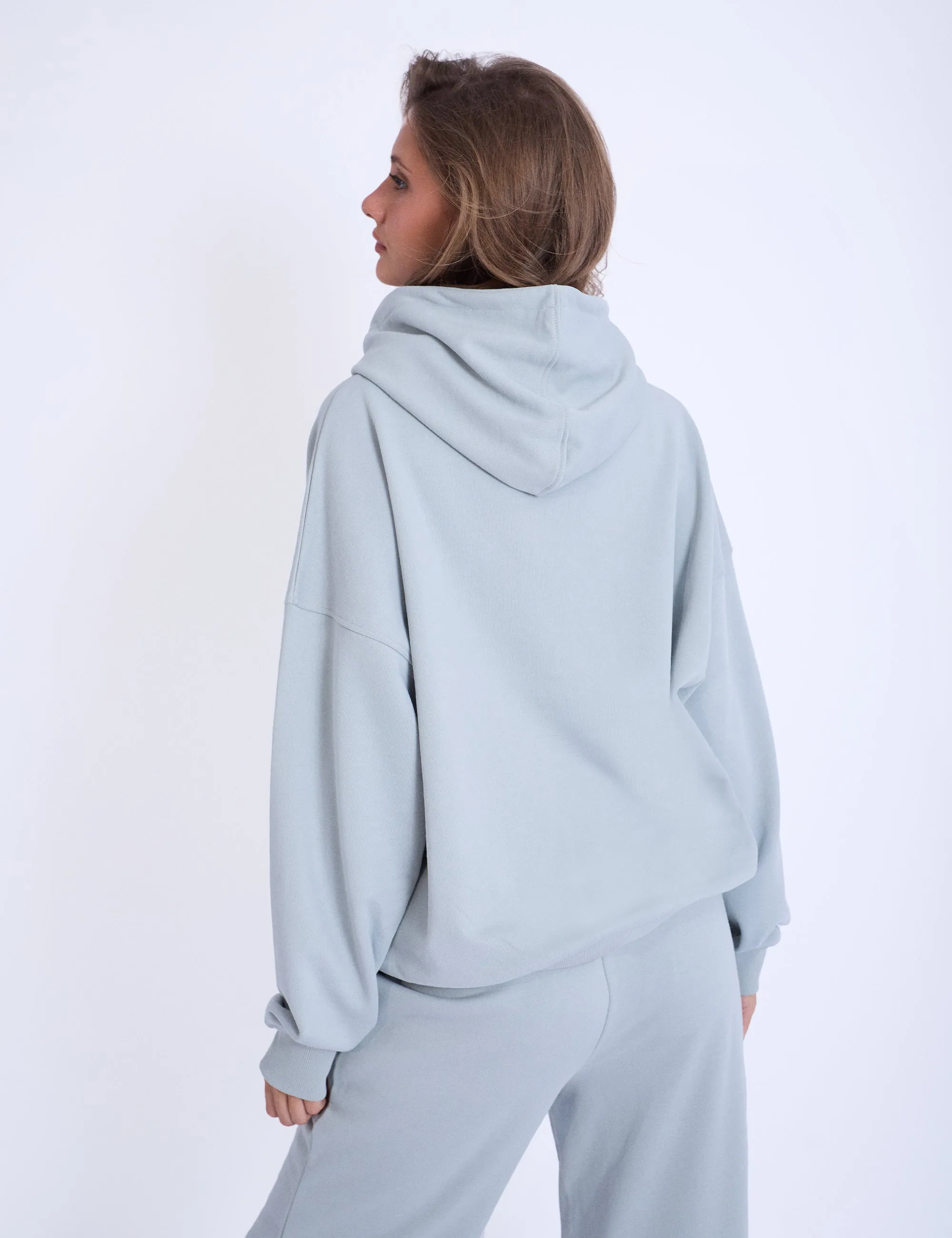 Kaiia Design Embroidered Bubble Logo Oversized Hoodie Foam Blue sold by Public Desire product image thumbnail 3