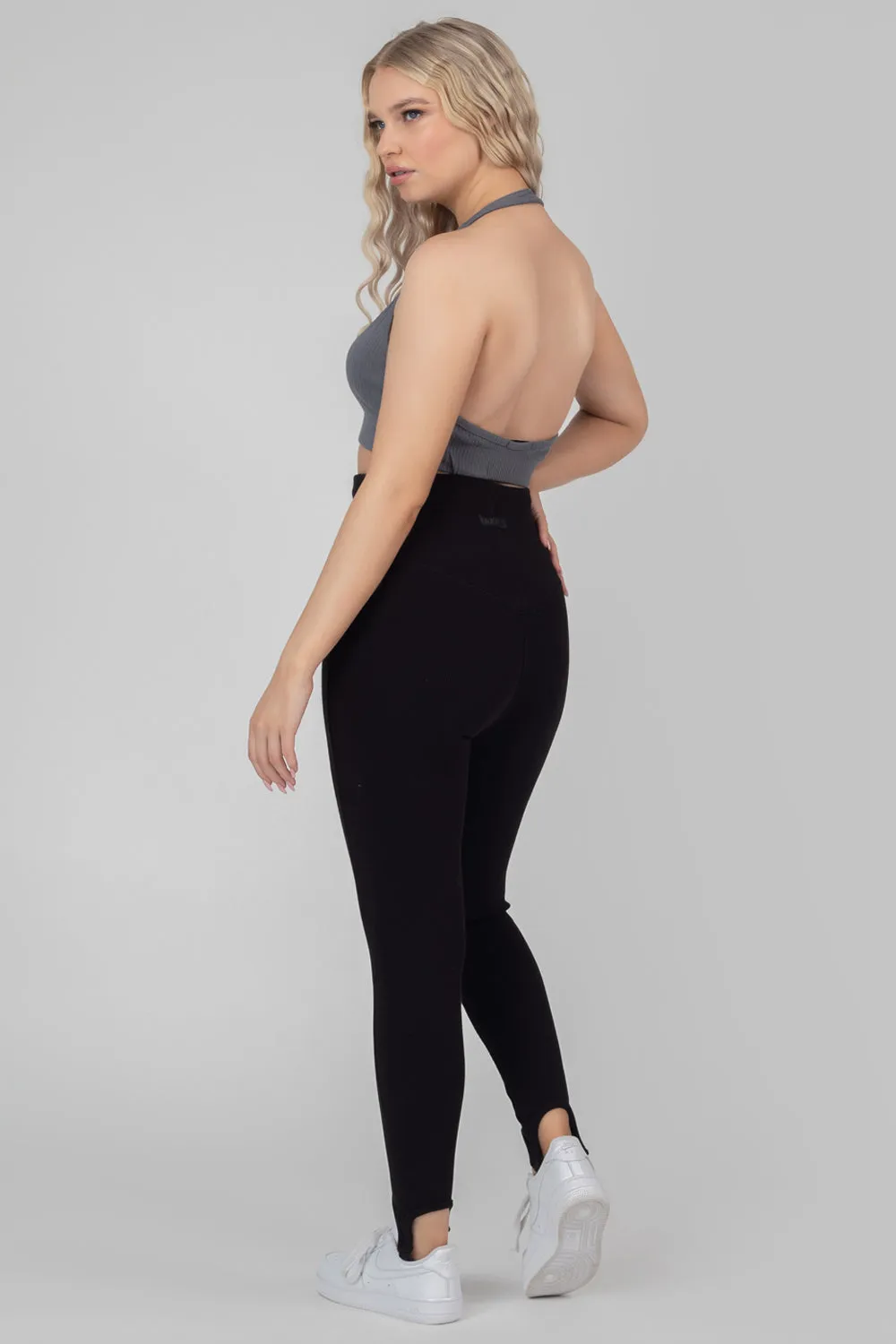 Rib Stirrup Legging Black sold by Public Desire product image thumbnail 4