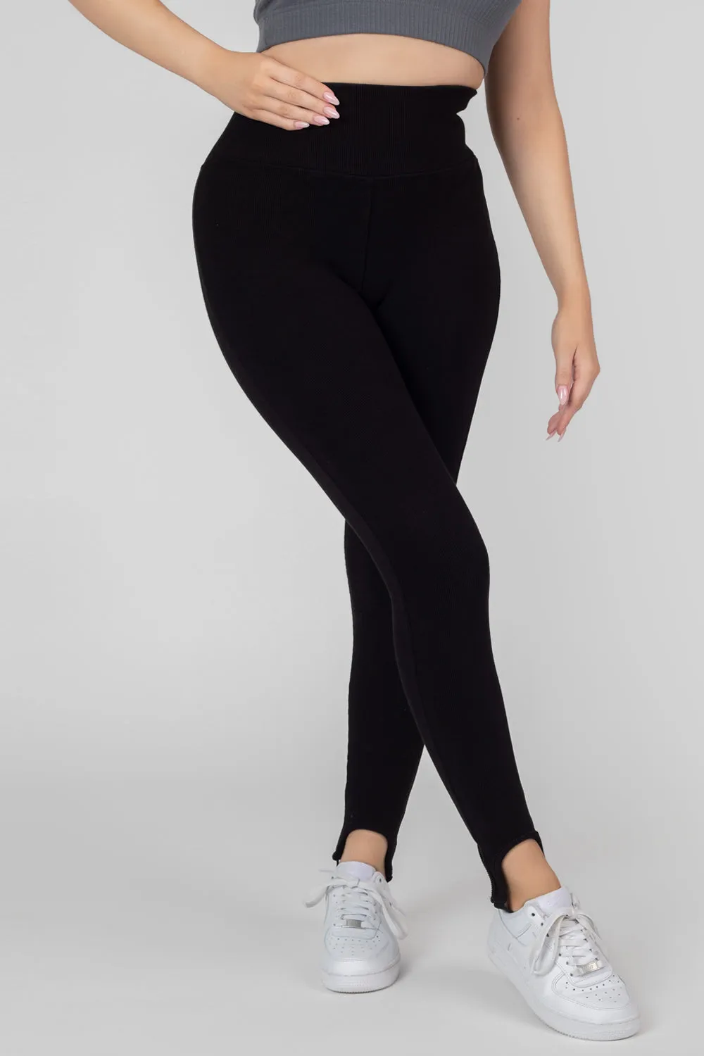 Rib Stirrup Legging Black sold by Public Desire product image thumbnail 2