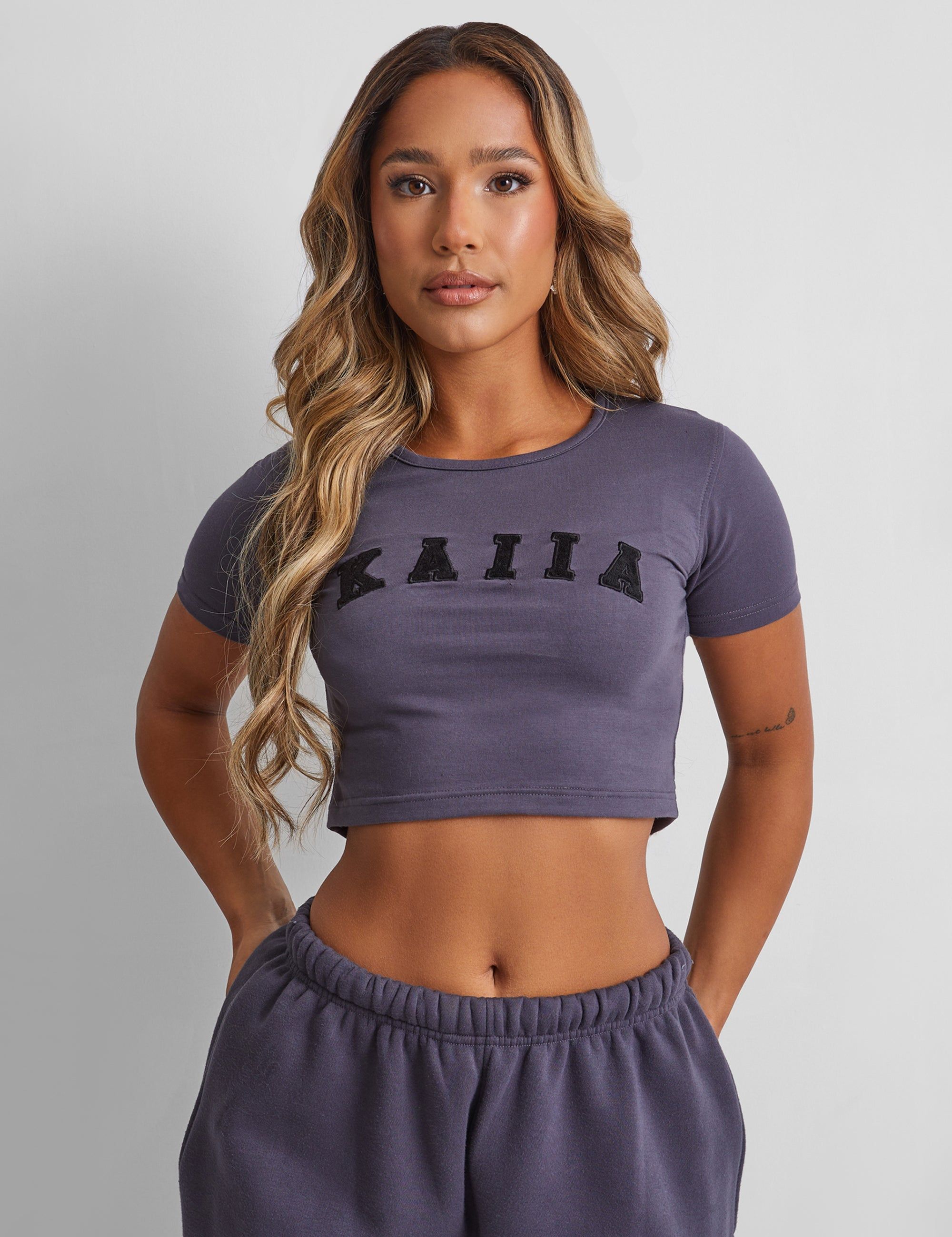 Kaiia Baby Tee Dark Grey sold by Public Desire