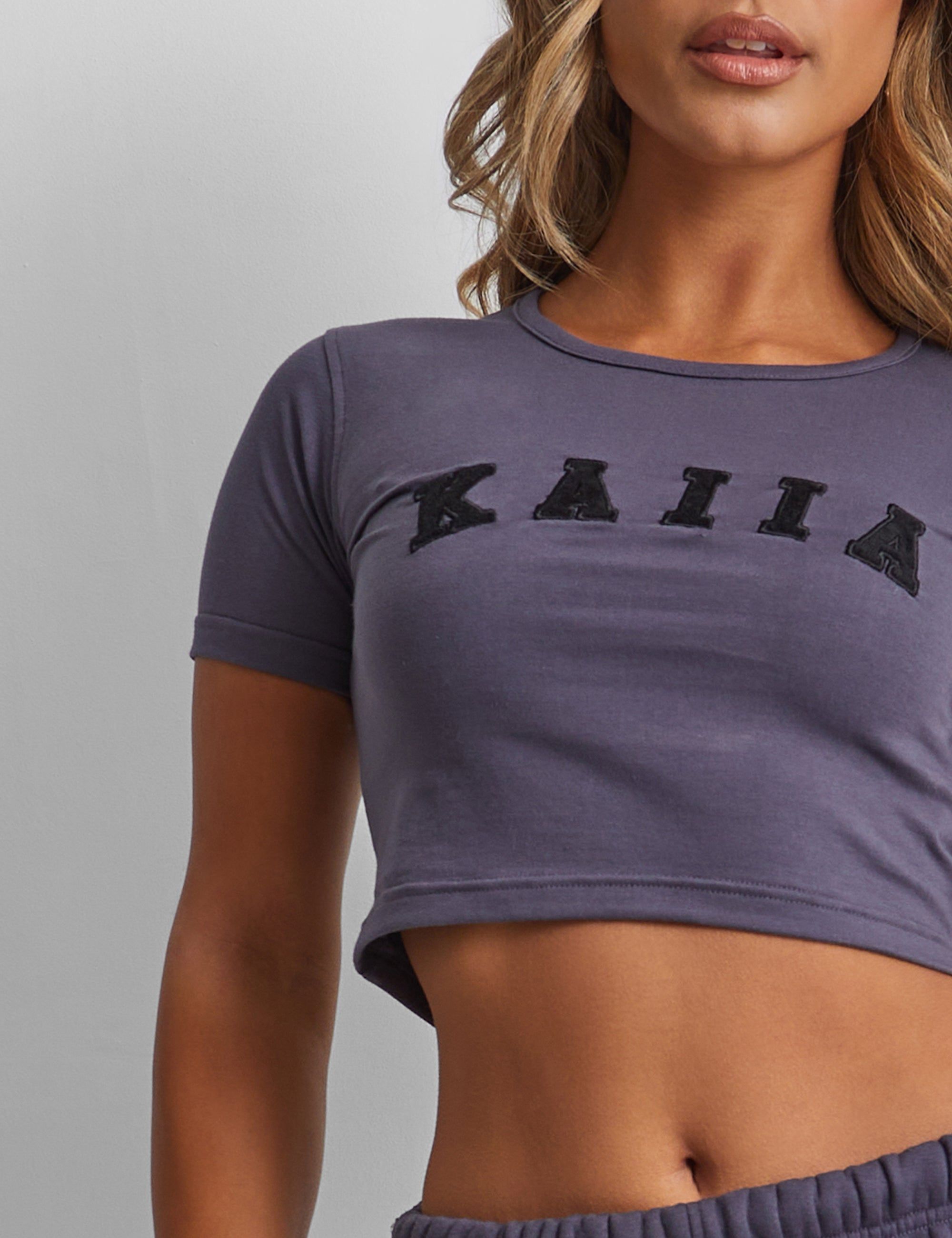 Kaiia Baby Tee Dark Grey sold by Public Desire product image thumbnail 2