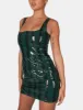 SNAKE PU CORSET MINI DRESS GREEN sold by Public Desire