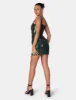 SNAKE PU CORSET MINI DRESS GREEN sold by Public Desire
