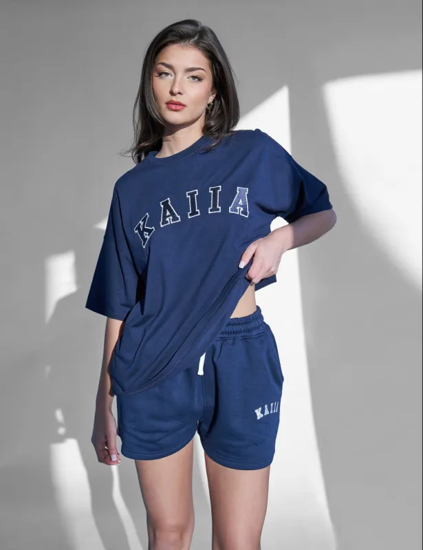 Kaiia Oversized T Shirt Navy sold by Public Desire