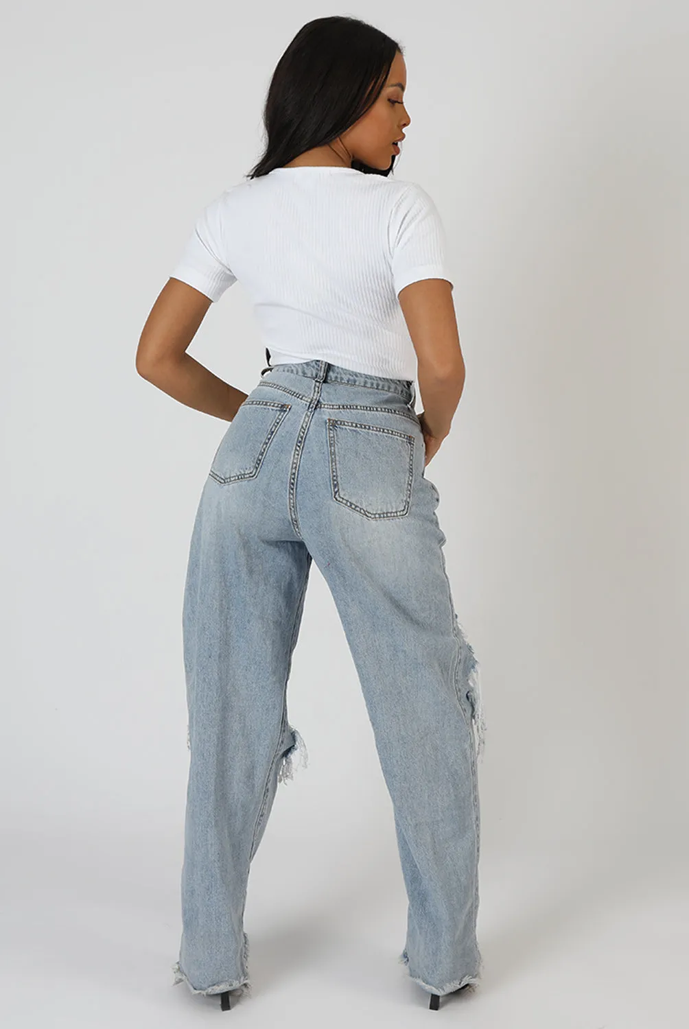 Knotch Front Short Sleeve Ribbed Bodysuit White sold by Public Desire product image thumbnail 3