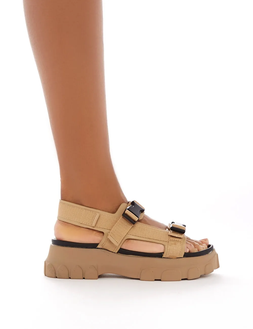 Undeniable Chunky Sports Sandals in Nude PU sold by Public Desire product image thumbnail 5