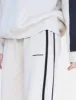 Kaiia Studio Contrast Panel Wide Leg Sweat Pants Stone & Black sold by Public Desire