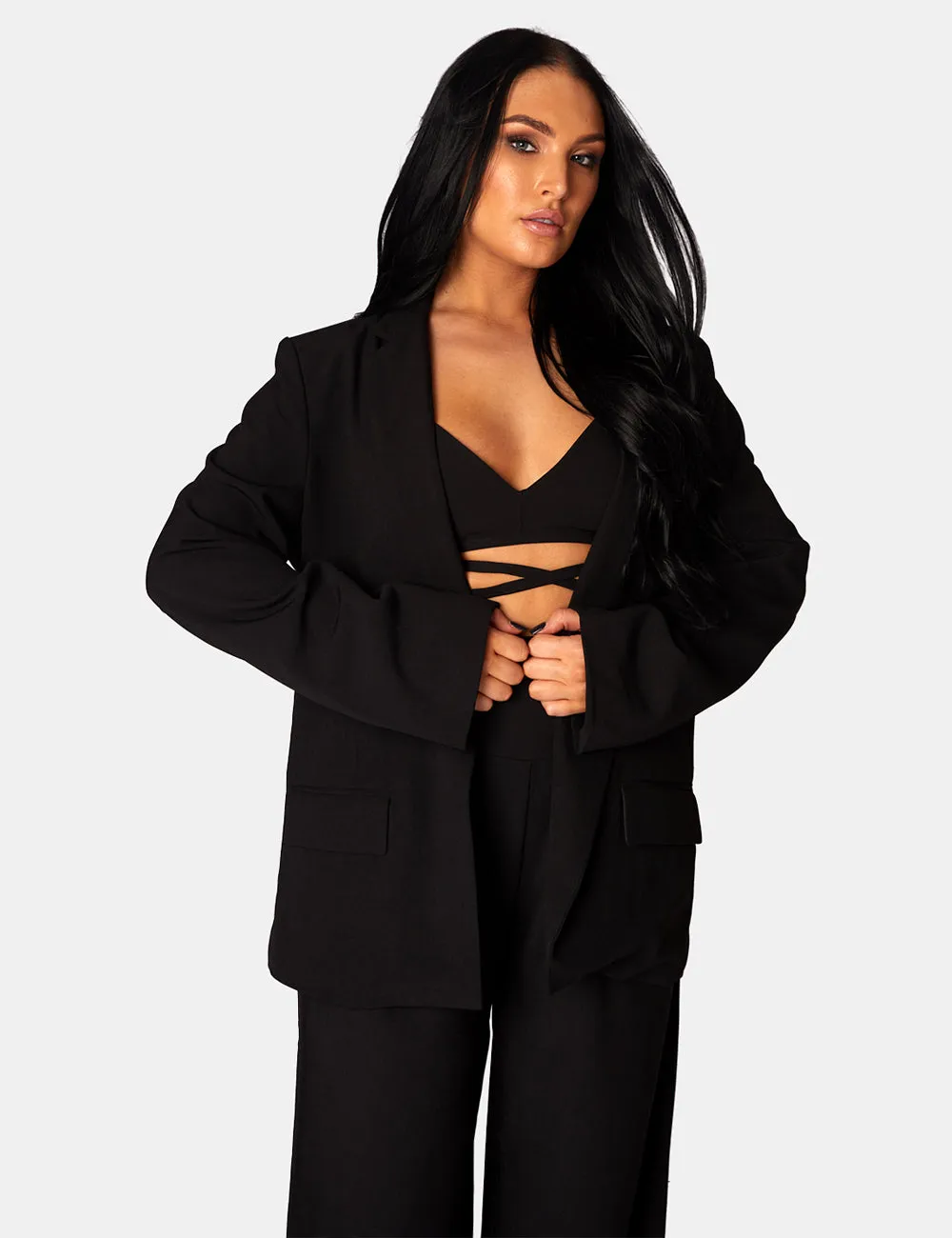 Premium Obi Belt Blazer Black sold by Public Desire product image thumbnail 4