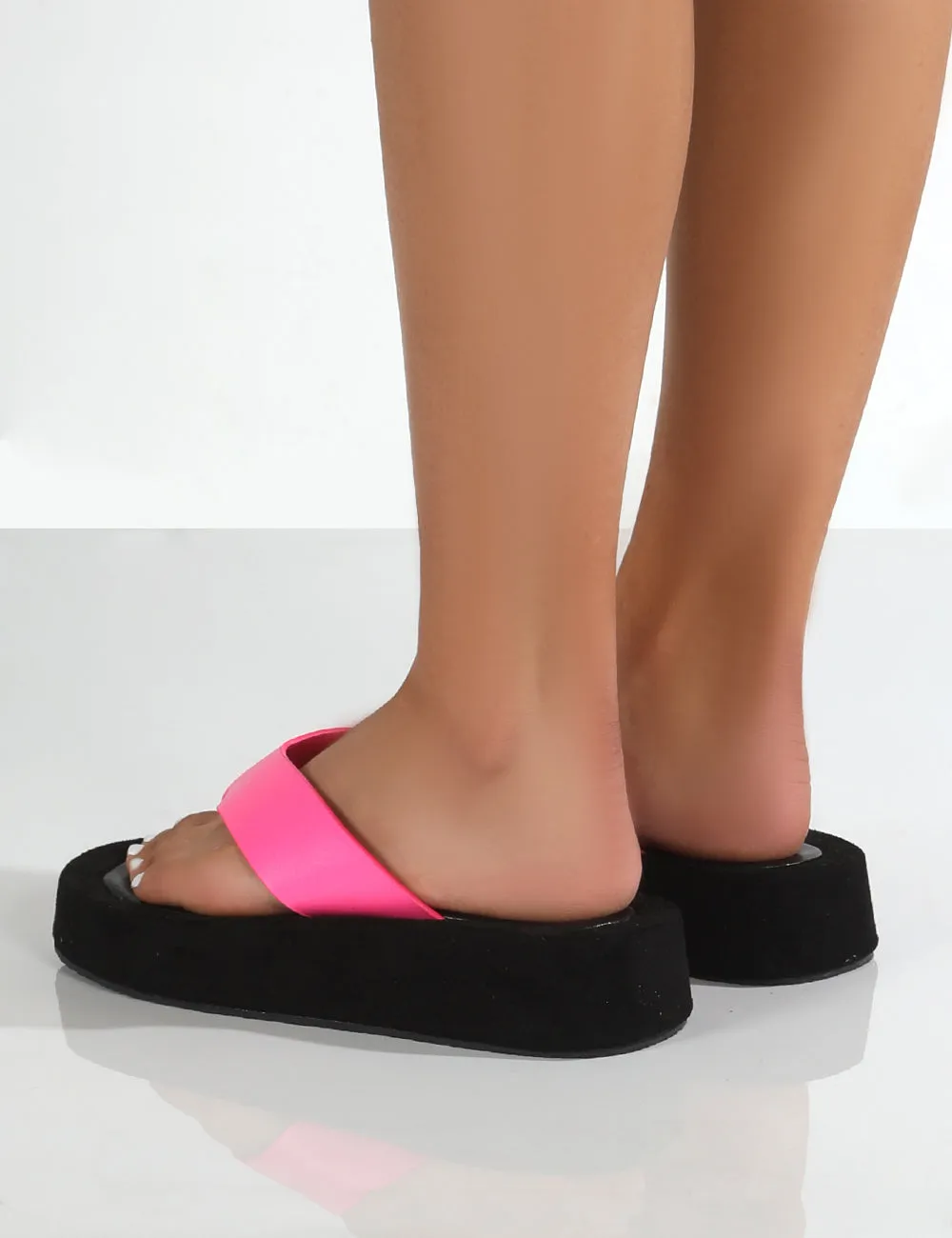 Voyage Pink PU Thong Strap Chunky Sole Sandals sold by Public Desire product image thumbnail 2