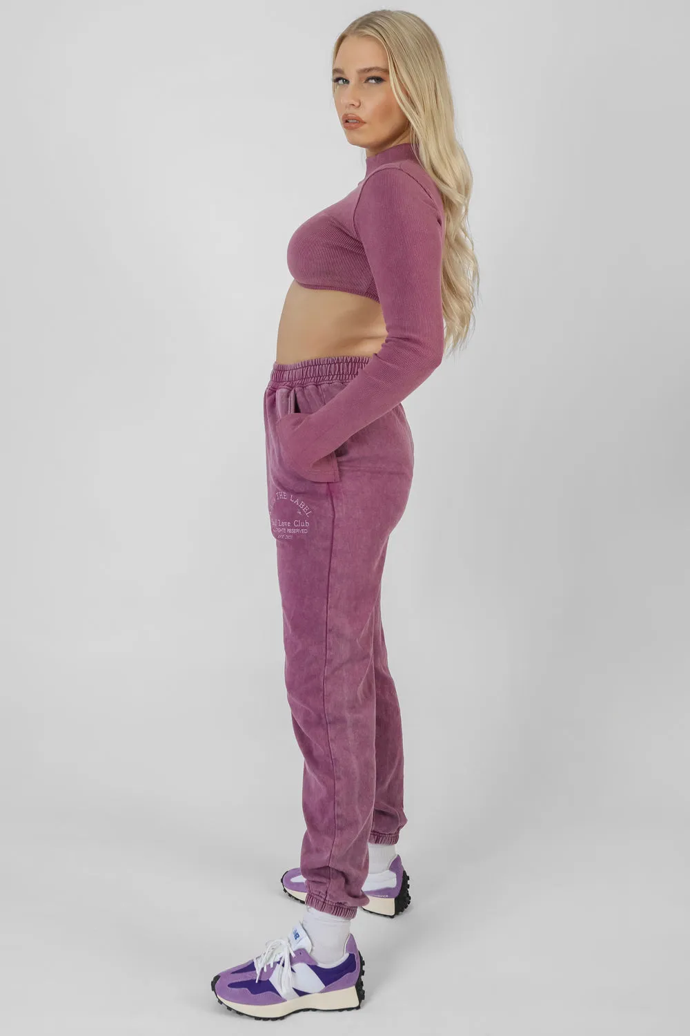 Athleisure High Neck Underbust Top Purple sold by Public Desire product image thumbnail 2