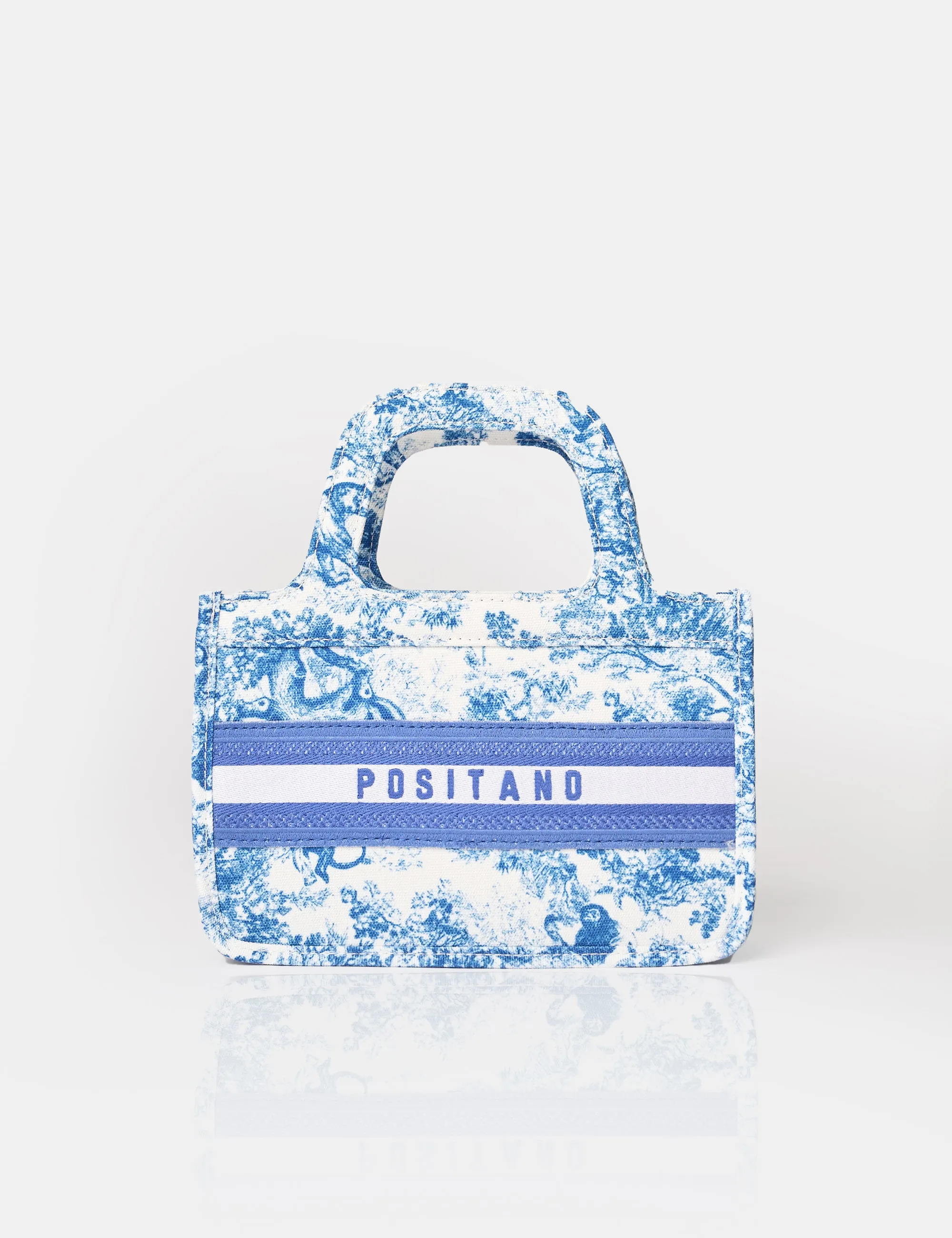 The Positano Blue Mini Canvas Tote Bag sold by Public Desire product image thumbnail 2