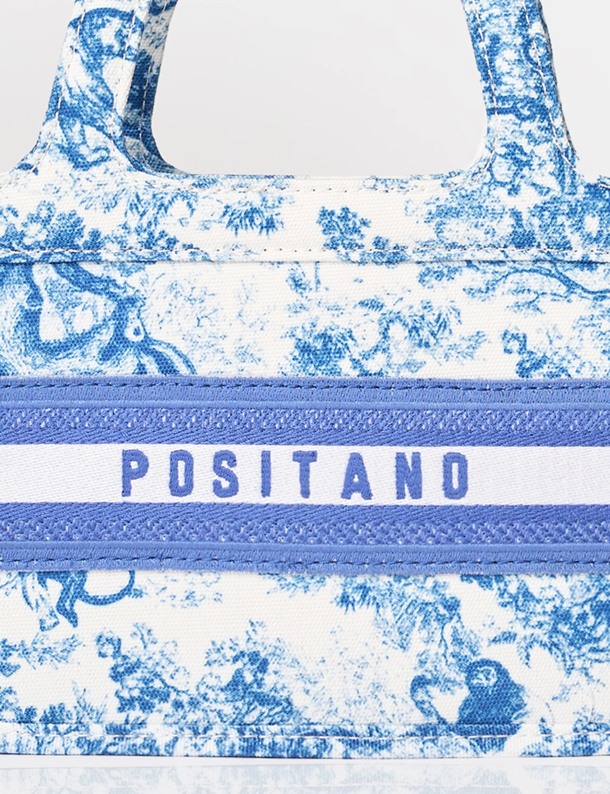 The Positano Blue Mini Canvas Tote Bag sold by Public Desire product image thumbnail 3