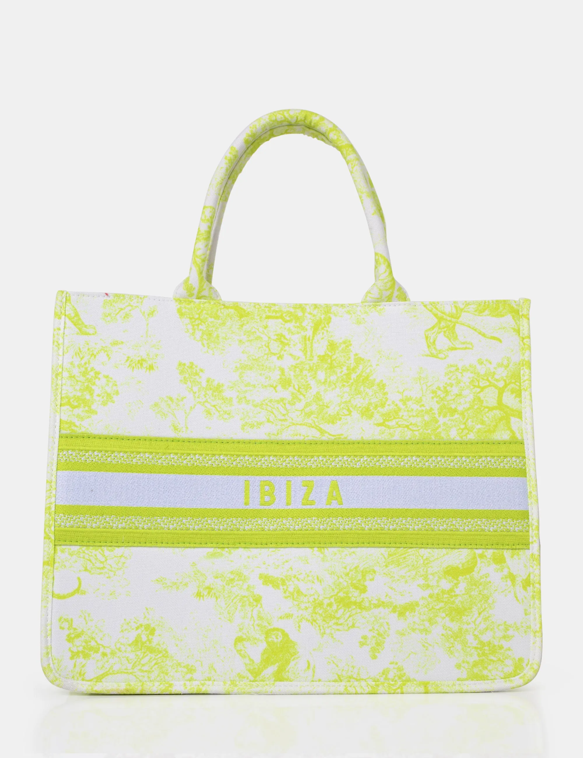 The Ibiza Lime Oversized Canvas Tote Bag sold by Public Desire product image thumbnail 2